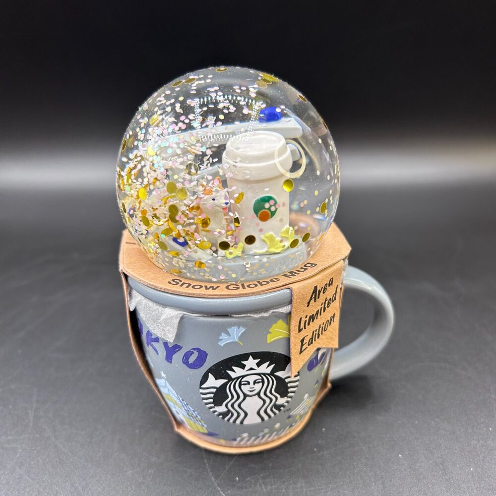 Starbucks Tokyo Japan Snow Globe Mug Shiba Inu Limited Edition - Picture 7 of 10